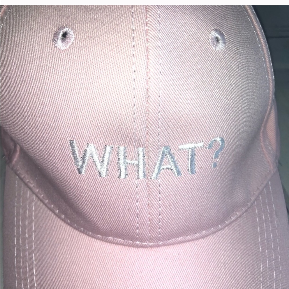 💗💕🍃pink baseball cap with WHAT word🍃💗💕